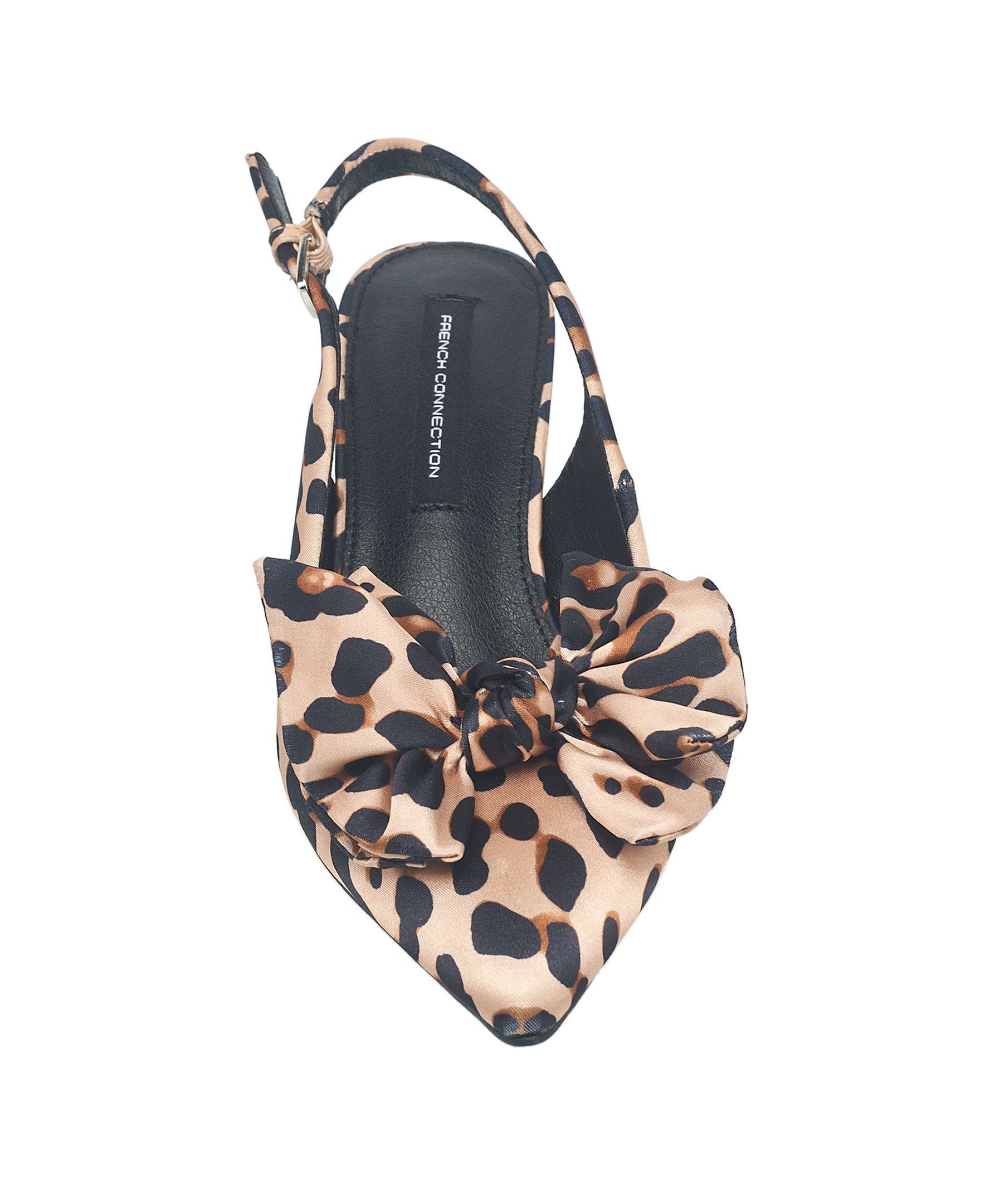 French Connection Quinnbow Slingback Kitten Heel, Alternate, color, Leopard