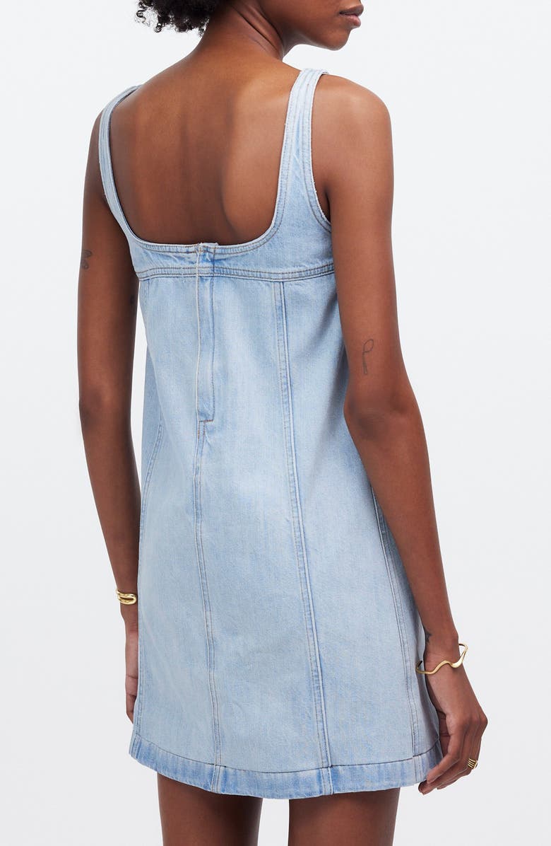 Denim A-Line Sleeveless Minidress