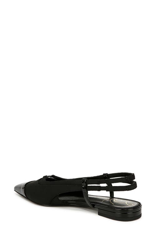 Sam Edelman Cecilia Slingback Pointed Cap Toe Flat In Black