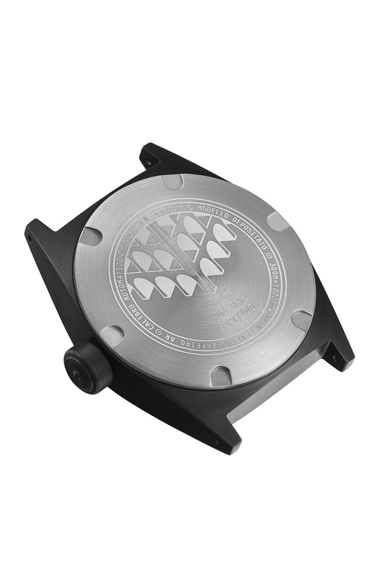 UNIMATIC Modello Due Automatic Leather Strap Field Watch, 36mm x 39mm, Alternate, color, 