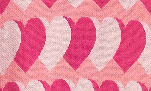 Hatley Kids' Heart Jacquard Trapeze Dress In Pink