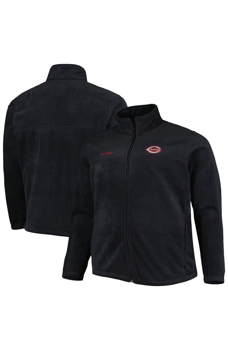 Columbia Men's Columbia Black Cincinnati Reds Big & Tall Steens Mountain Full-Zip Jacket, Main, color,