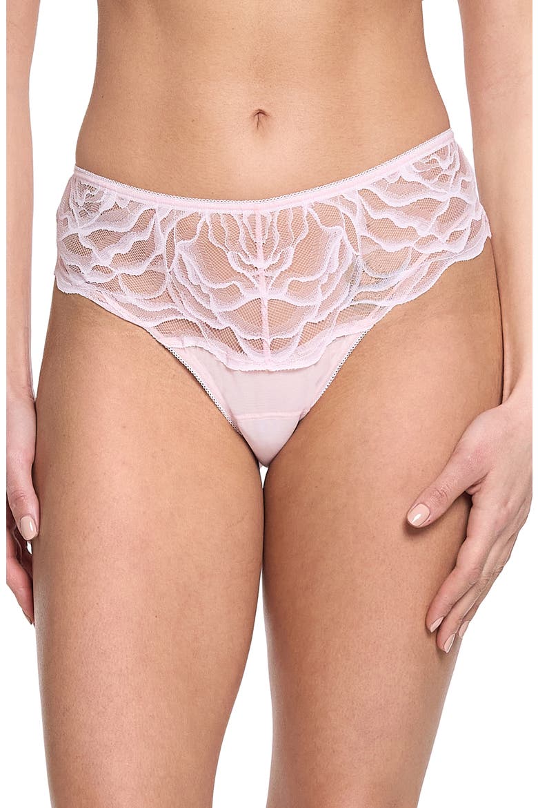 Mid Rise Lace Trim Panties, Main, color, VIE EN ROSE PINK