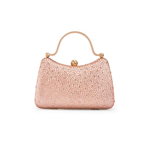 Double Metal Handles Dazzling Evening Handbag