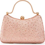 LADY COUTURE Double Metal Handles Dazzling Evening Handbag