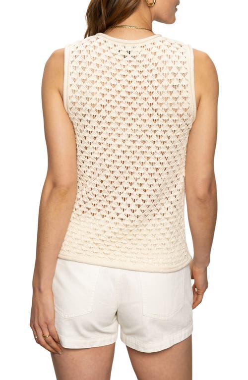 Sanctuary Open Stitch Sleeveless Cotton Sweater In Brown