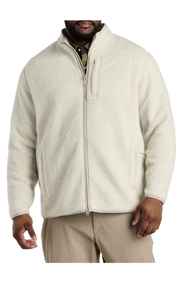 vineyard vines Big & Tall On-The-Go Fleece Jacket, Alternate, color, Stone