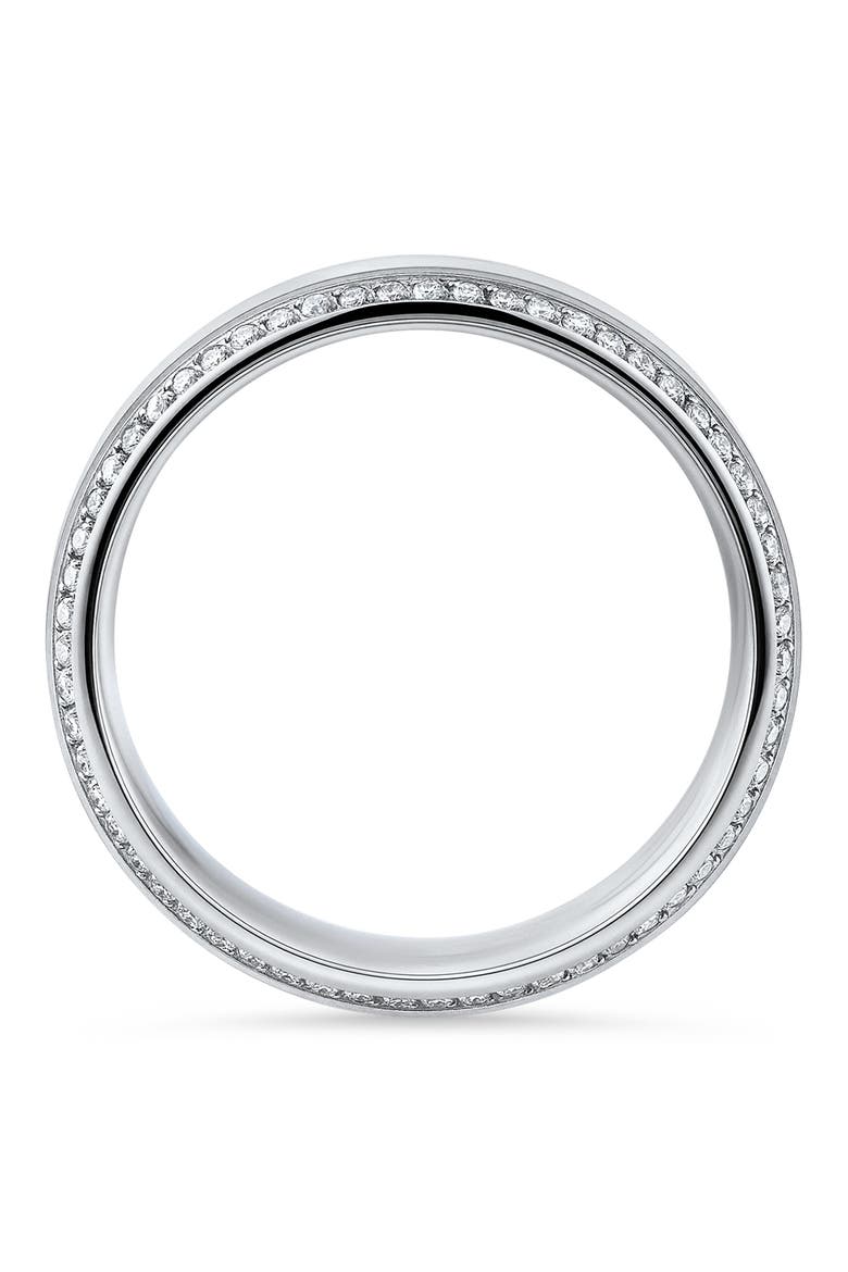 Men's 1ct Diamond 7mm Brushed Beveled Wedding Ring Comfort Fit Band, Alternate, color, Titanium