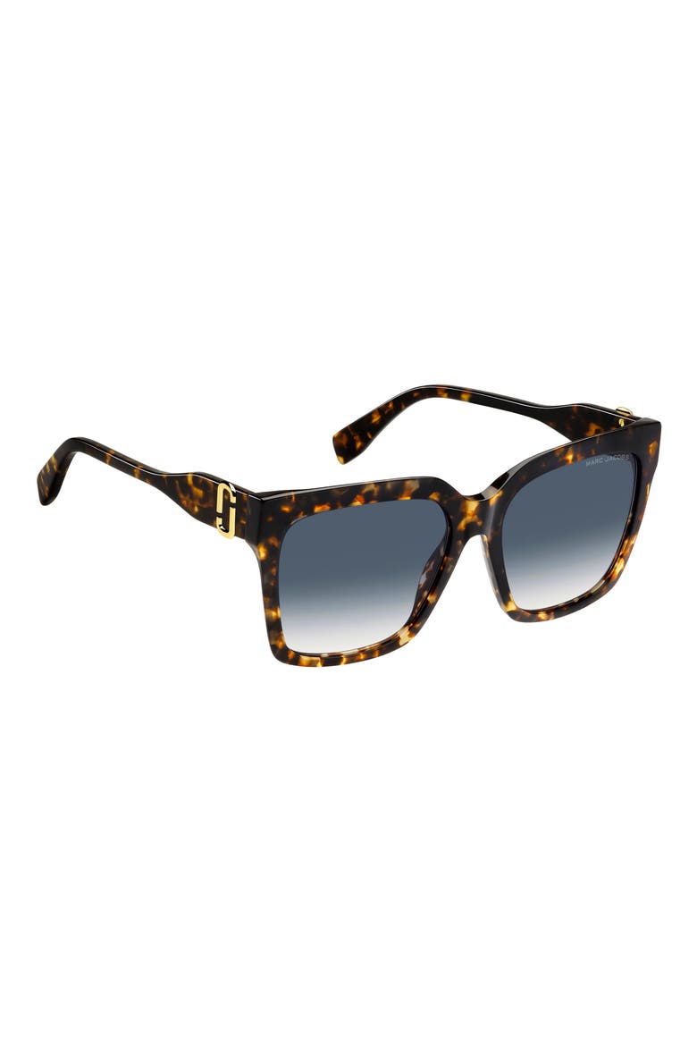 57mm Gradient Square Sunglasses, Alternate, color, HAVANA/ DARK BLUE