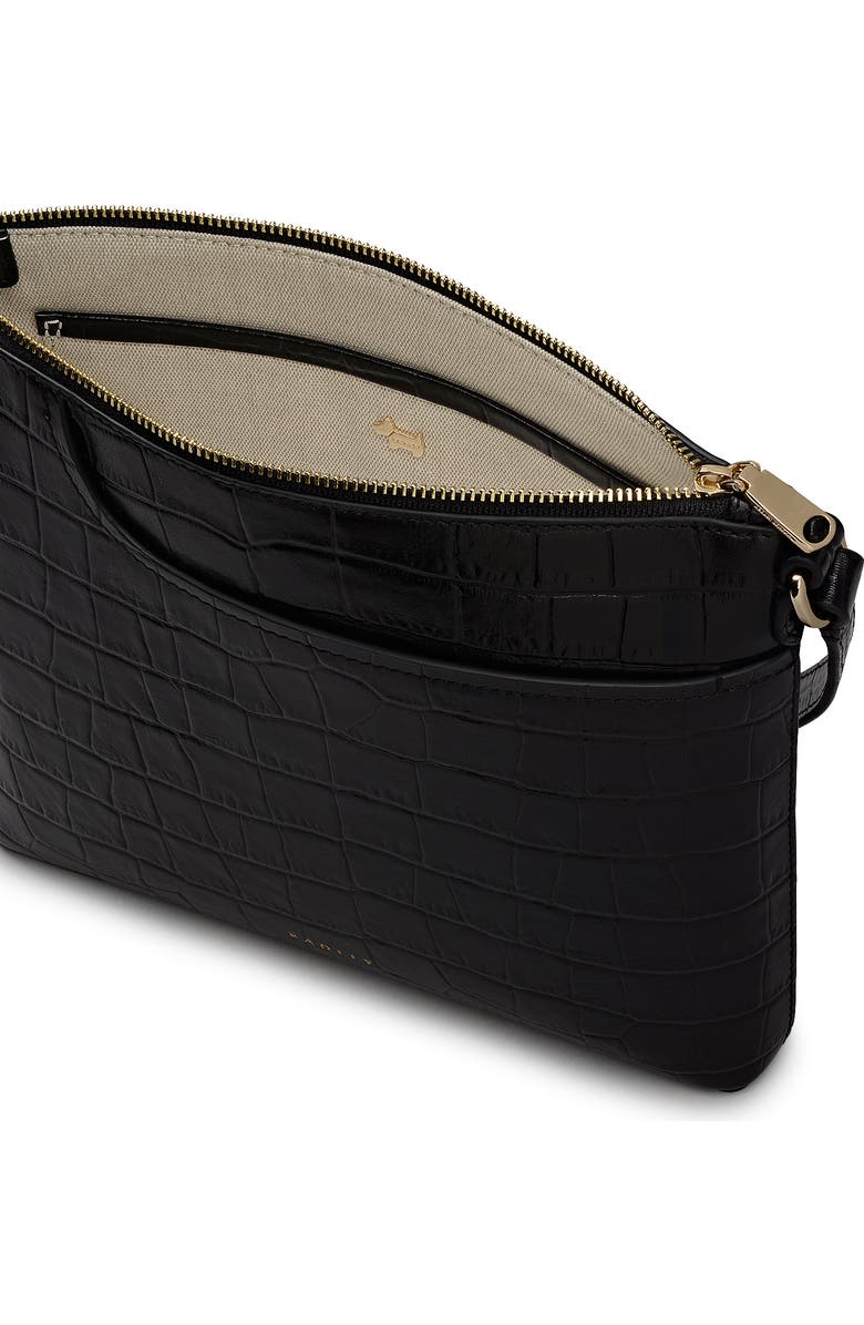 Radley Pockets - Faux Croc Small Ziptop Crossbody Bag, Alternate, color,