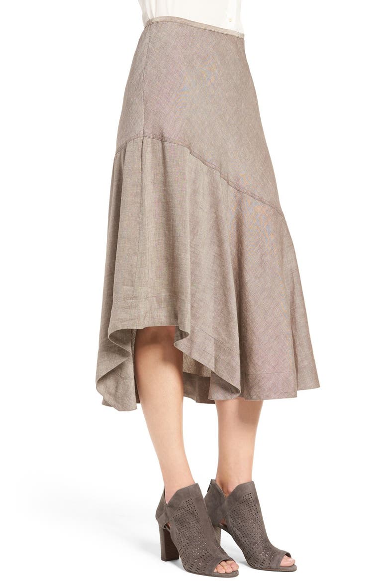 'The Long Engagement' Midi Skirt, Alternate, color, MUSHROOM MIX