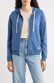 Marine Layer Afternoon Cotton Blend Zip Front Hoodie