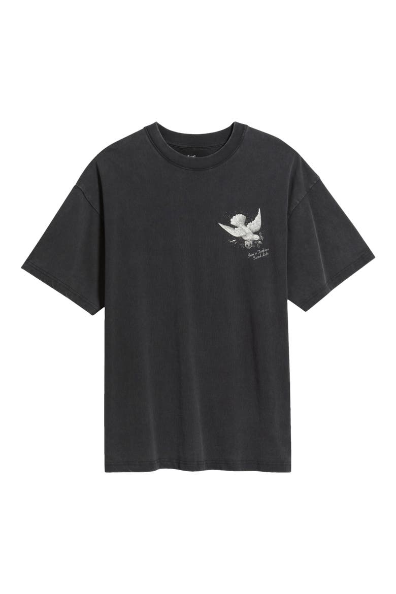 Shine in Darkness Cotton Graphic T-Shirt, Alternate, color, BLACK WASH