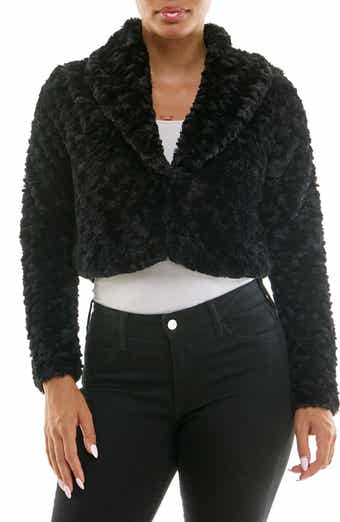Nina Leonard Faux Fur Bolero