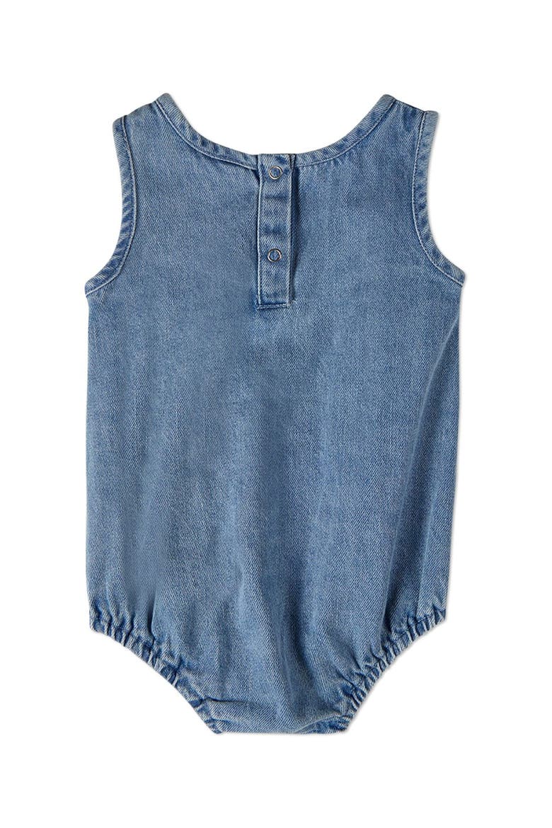Petit Amour Denim Romper, Alternate, color, Denim