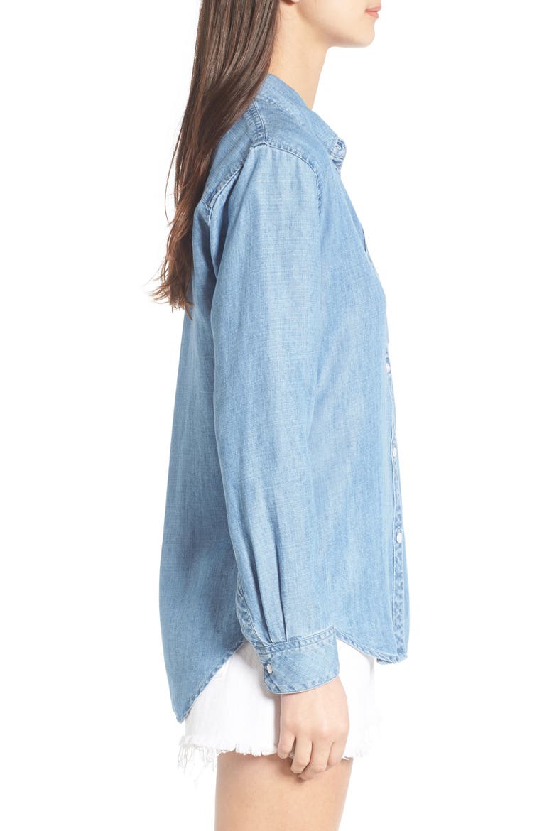 Ingrid Chambray Shirt, Alternate, color, INDIGO