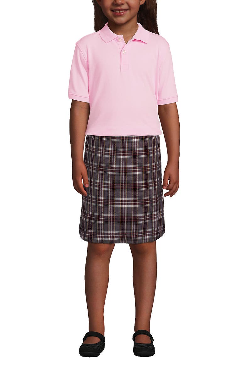 School Uniform Kids Short Sleeve Interlock Polo Shirt, Main, color, Ice Pink