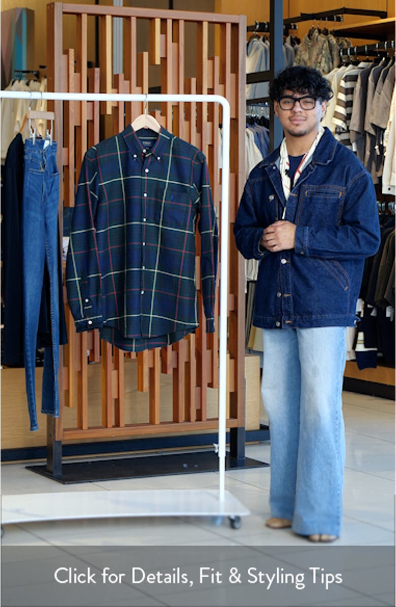 Classic Fit Plaid Cotton Oxford Button-Down Shirt, sales video thumbnail