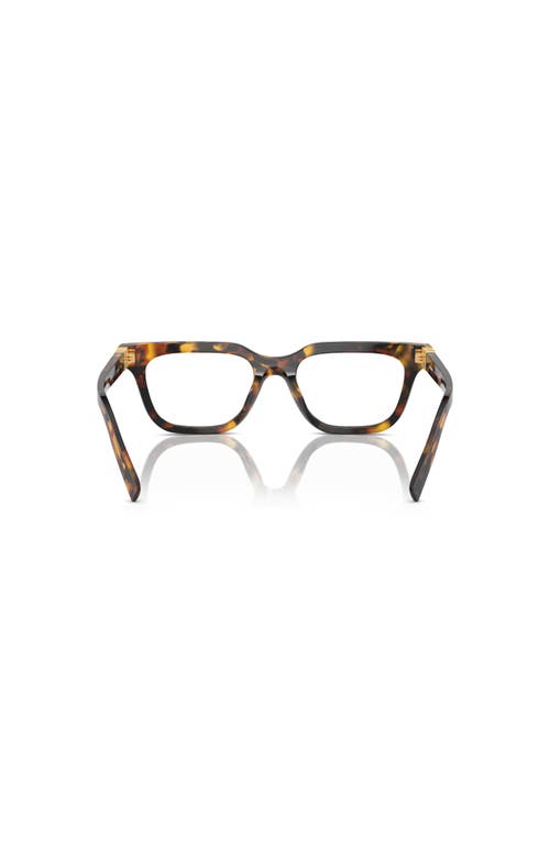 Miu Miu 53mm Rectangle Optical Glasses In Brown