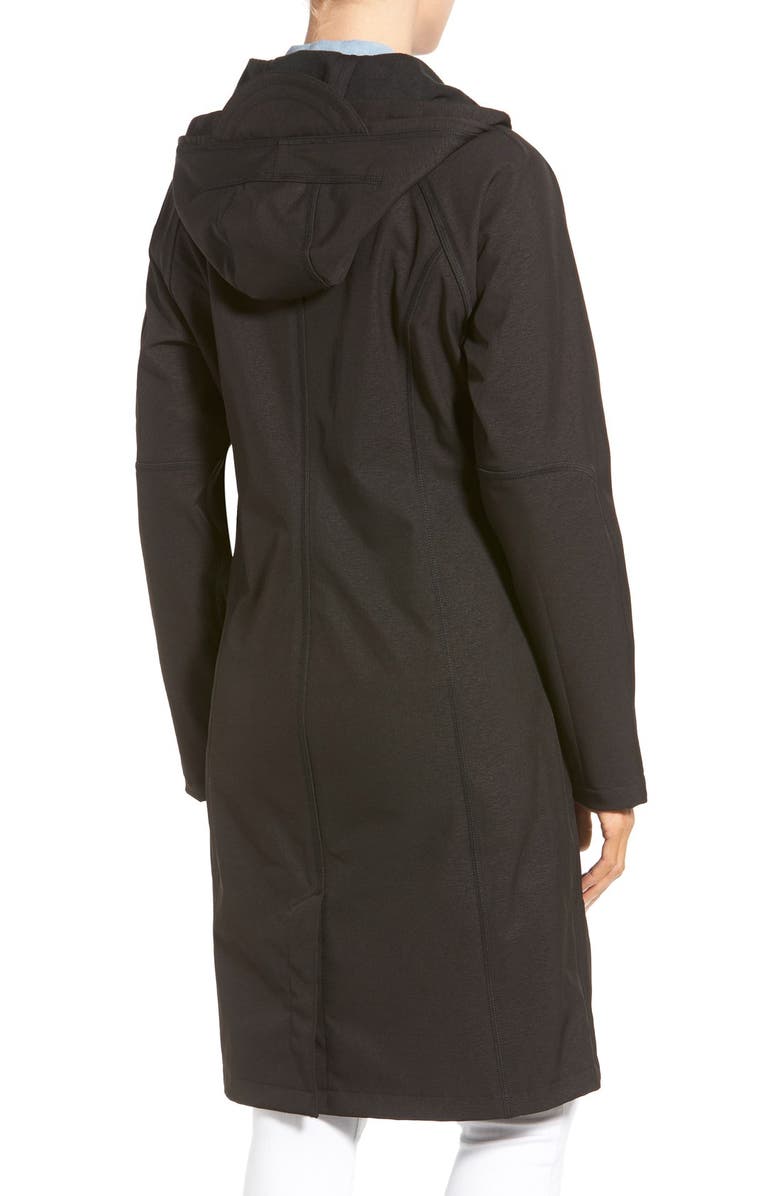 Ilse Jacobsen Long Hooded Raincoat, Alternate, color, Black