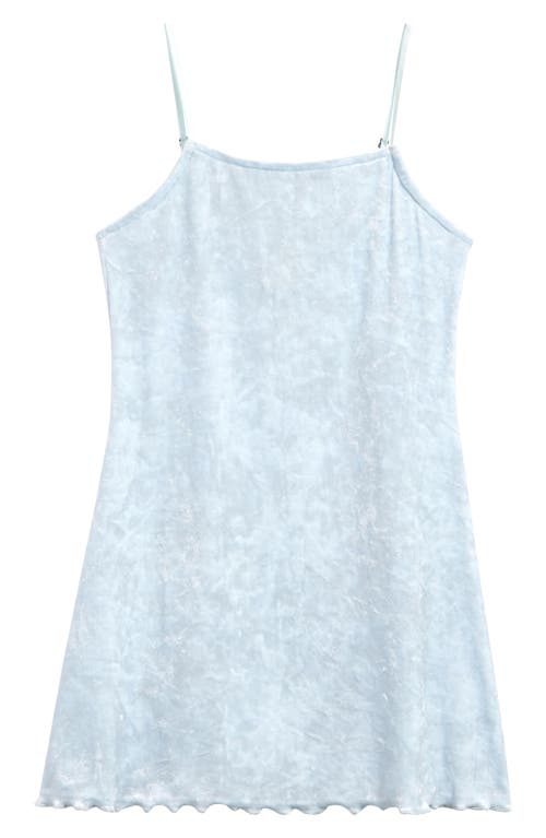 Treasure & Bond Kids' Velour Minidress in Blue Fade 