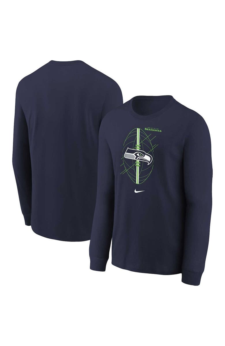 Nike Toddler Nike College Navy Seattle Seahawks Icon Long Sleeve T-Shirt, Main, color, Navy