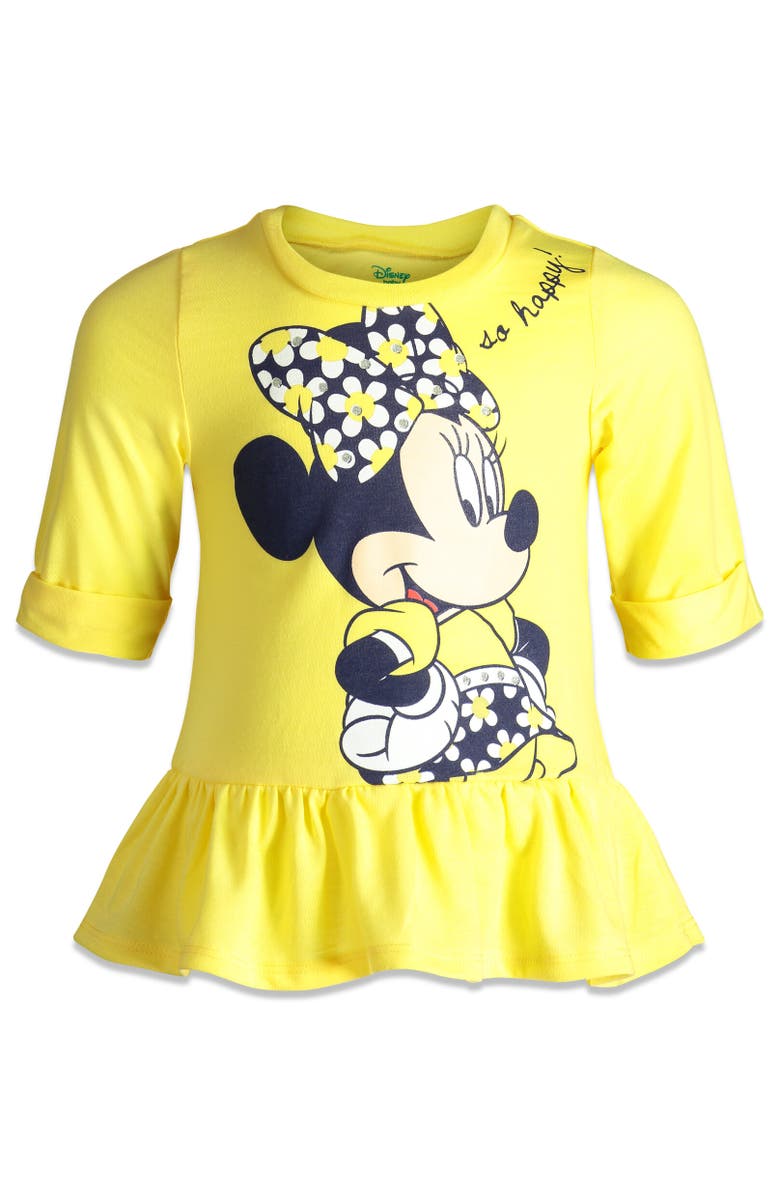 Disney T-Shirt & Leggings Set, Alternate, color, Yellow Long-Sleeve