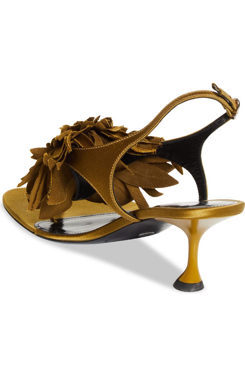 Proenza Schouler Satin Flower Sandal, Alternate, color, Pistachio