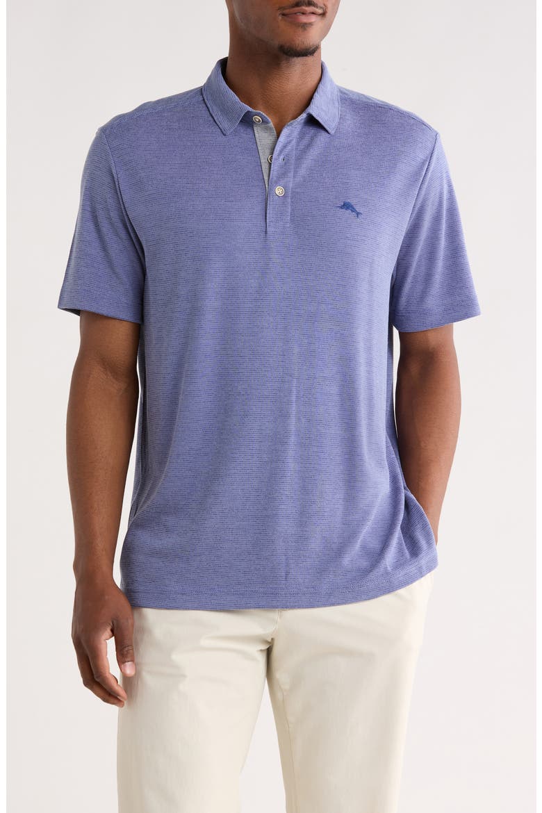 Tranquil Bay Knit Polo, Main, color, INFINITY SKY