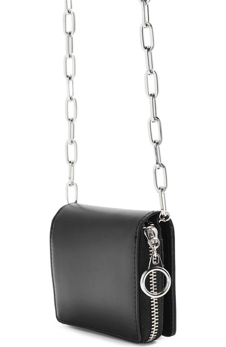 Topshop Faux Leather Crossbody Bag, Alternate, color,
