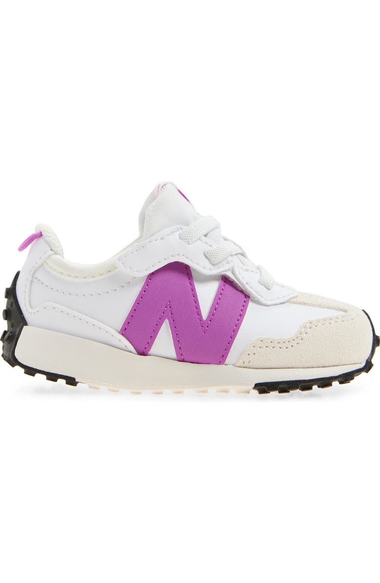 New Balance Kids' 327 Sneaker, Alternate, color, White/ Passion Fruit