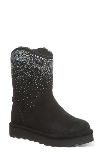 Bearpaw Glam Platform Western Boot In Black