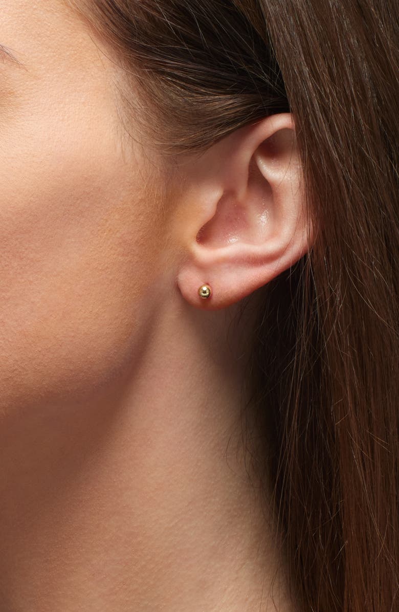 Argento Vivo Sterling Silver Cross Pendant & Stud Earrings Set, Alternate, color, Gold