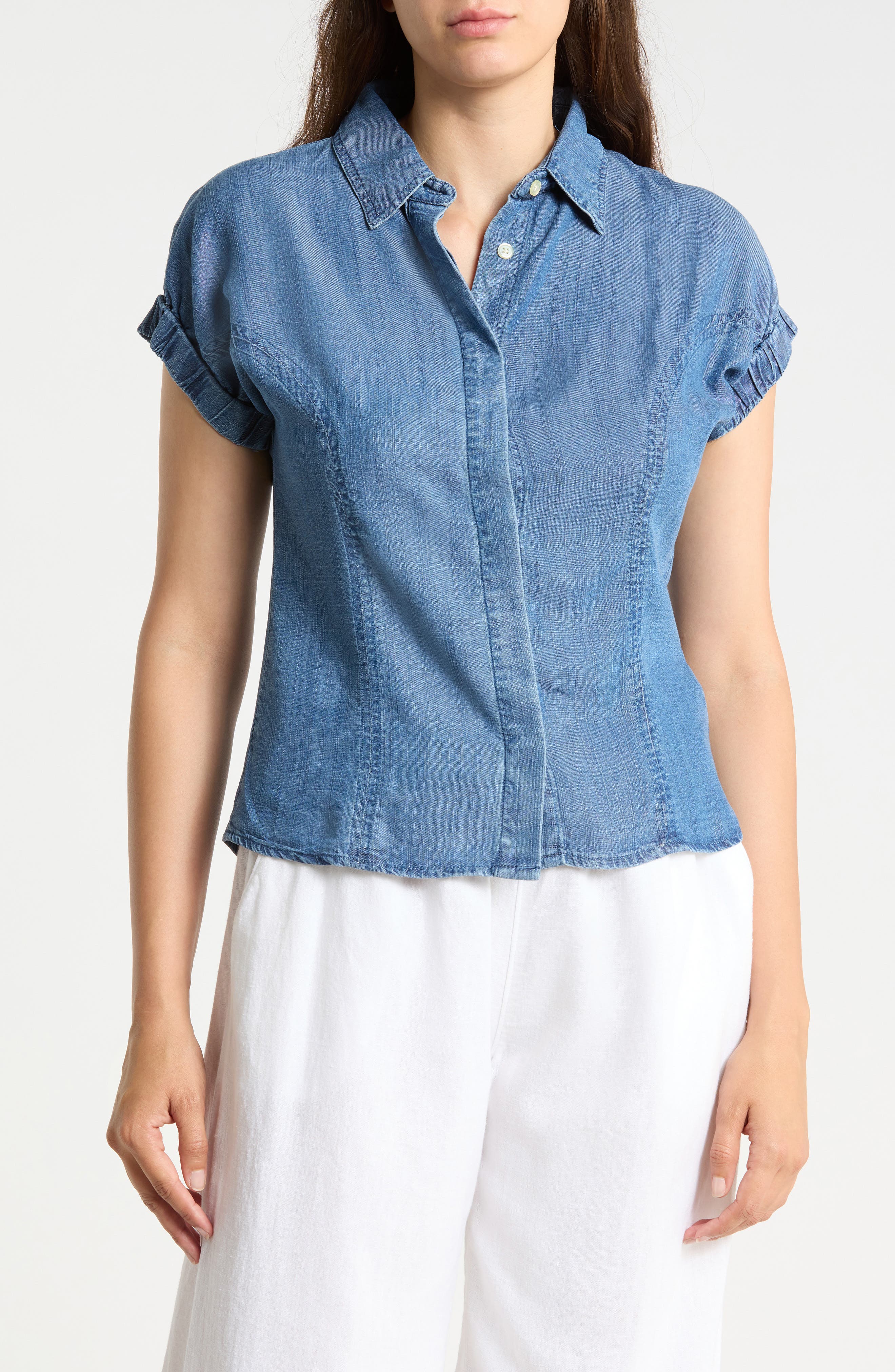 Short Sleeve Denim Shirt
