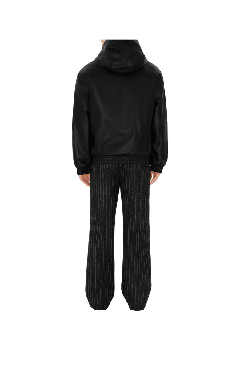 Burberry B Shield Leather Hoodie, Alternate, color, 