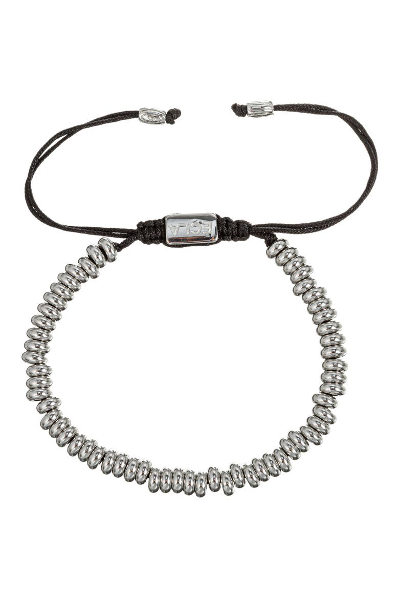 Men's Hugo Rondelle Slider Bracelet, Main, color, SILVER