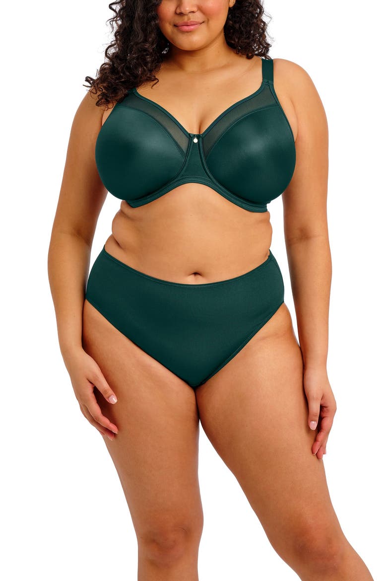 Smooth Underwire Bra, Alternate, color, DEEP EMERALD