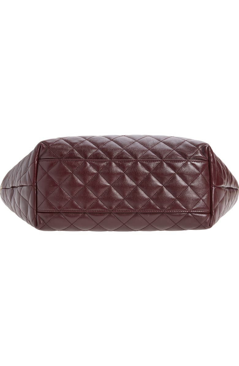 Saint Laurent Medium Icare Quilted Leather Shopper Tote, Alternate, color, Rouge Cabernet
