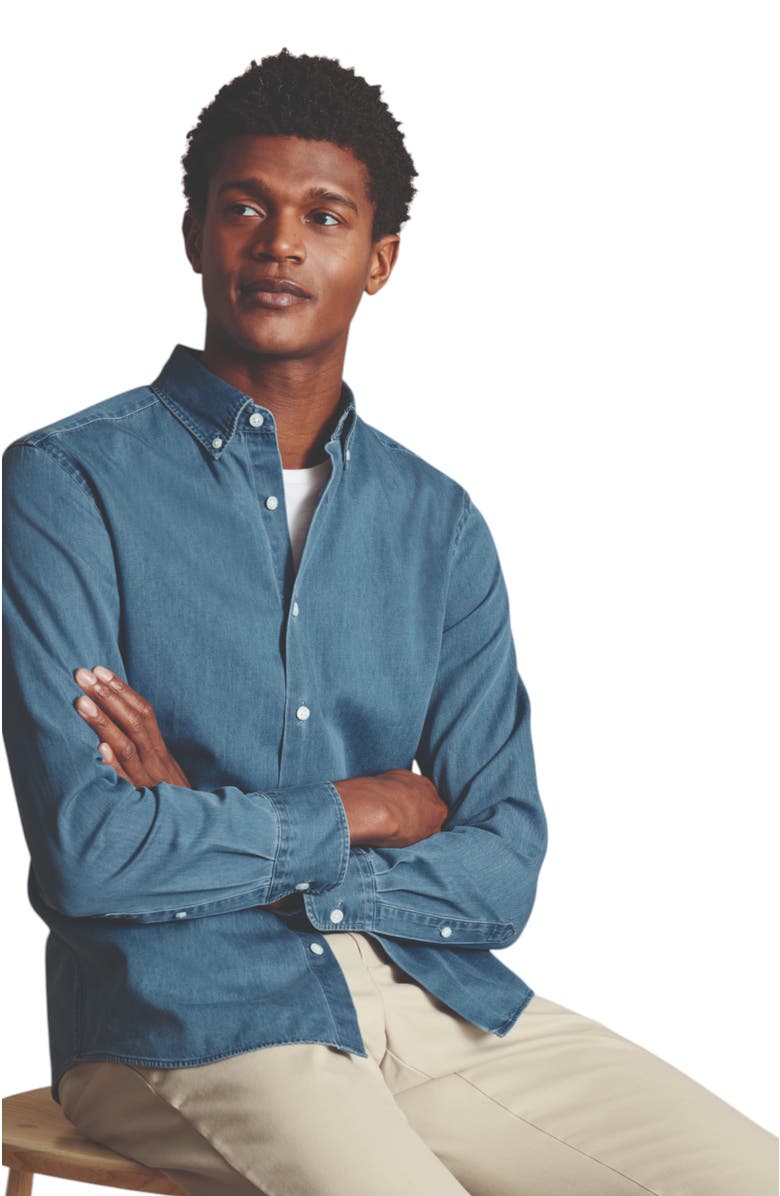 Charles Tyrwhitt Denim Shirt, Main, color, 