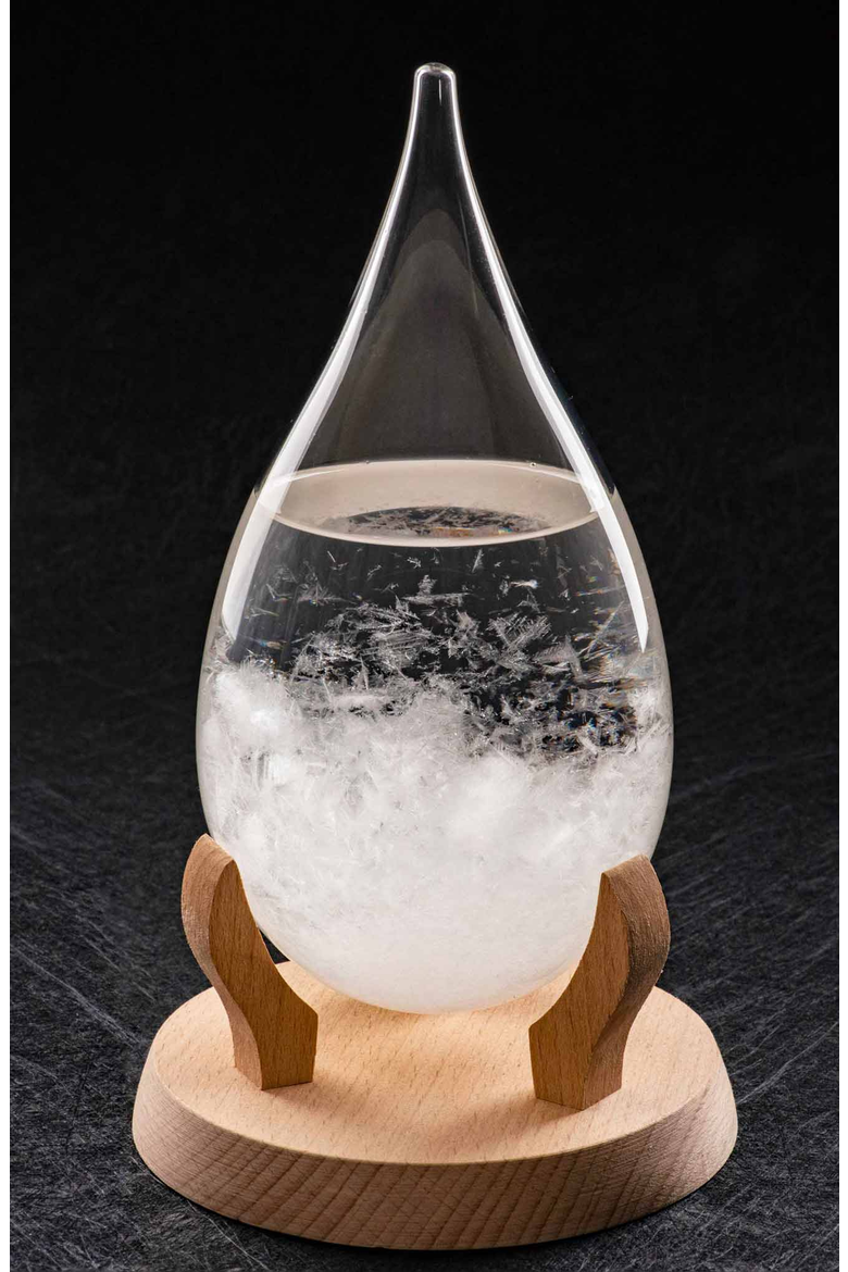 Teardrop Fitzroy's Storm Glass, Alternate, color, Clear