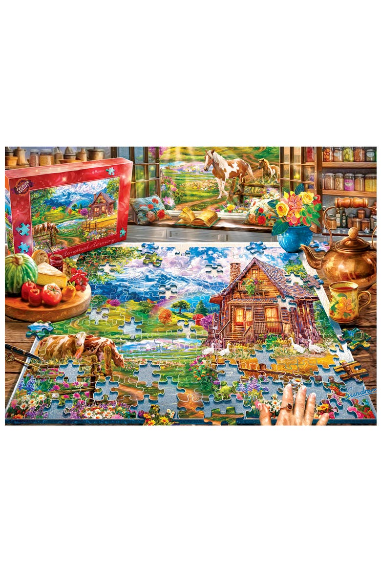 Homestead Reflections 300 Piece Puzzle, Alternate, color, Multicolor
