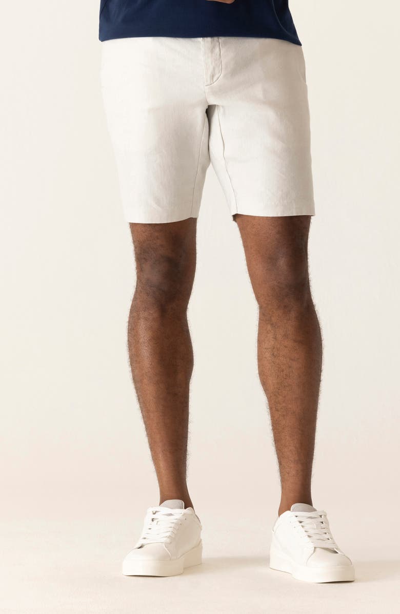 DEKE Oasis 8.5-Inch Linen Blend Bermuda Shorts, Main, color, Silver