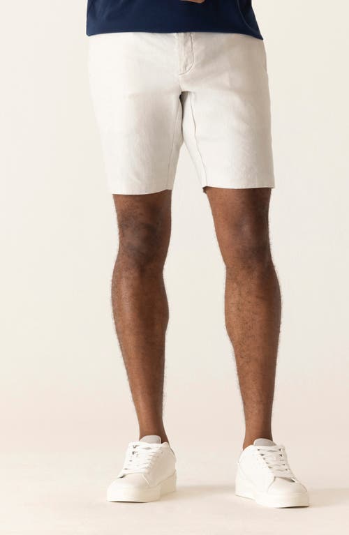 Deke Oasis 8.5-inch Linen Blend Bermuda Shorts In White