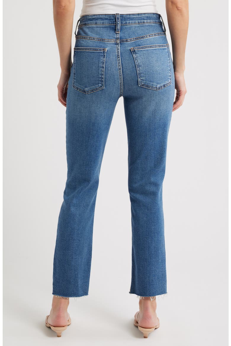 Rachael Fab Ab Raw Hem High Waist Crop Mom Jeans, Alternate, color, ADHERENT