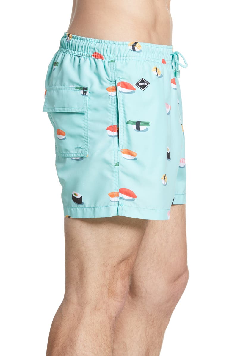 NIKBEN Jiro Print Swim Trunks, Alternate, color,