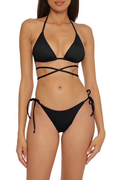 Becca Color Code Wraparound Triangle Bikini Top In Black