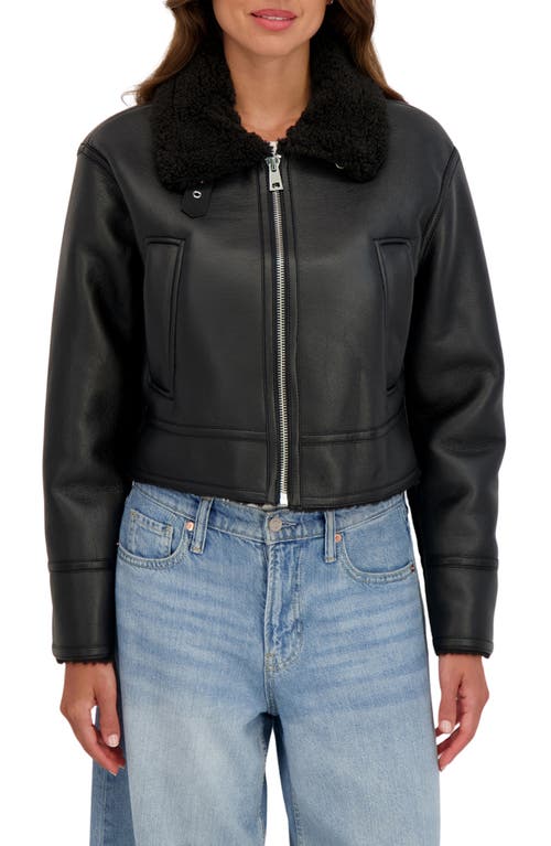 Sebby Faux Shearling Jacket In Black