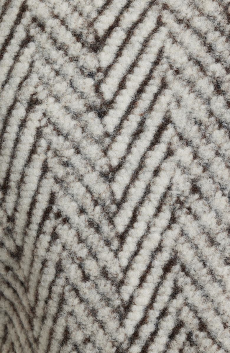 Bernardo Chevron Knit Jacket, Alternate, color, White Brown