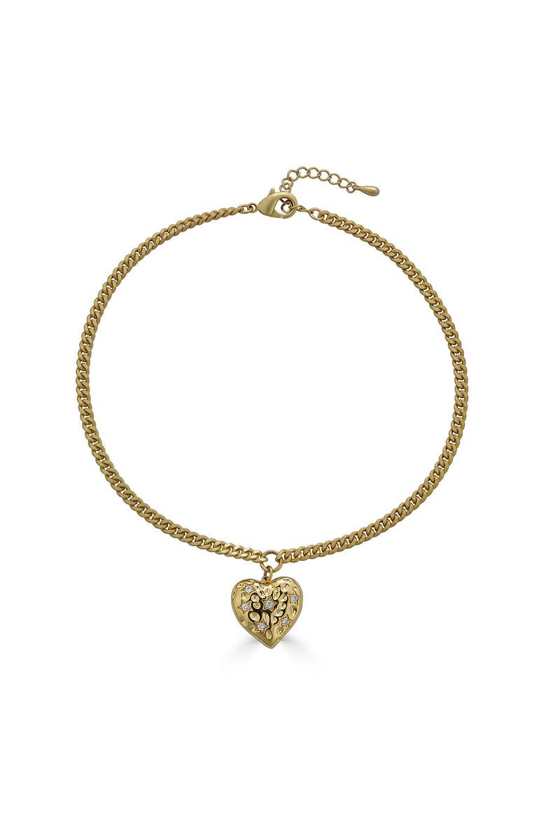 Big Heart Necklace, Main, color, Gold