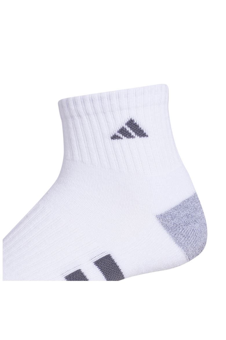 Pack of 3 Cushioned Quarter Socks, Alternate, color, WHITE/ GREY/ GREY